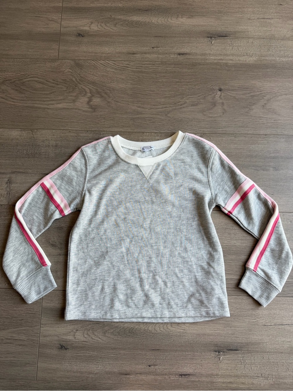 NWT Splendid light Heather Gray YD Taping top - size 7-8